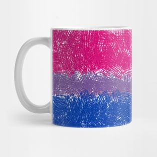 Bisexual Flag Crosshatch Design Mug